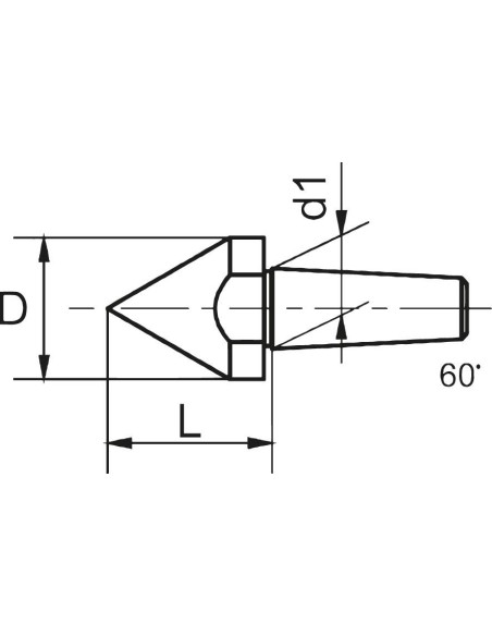 Punto cónico grande para punto de torno 14mm CONZELLA