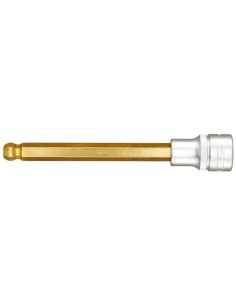 Punta para destornillador1/2 hembra hex con cabeza esférica 10x140mm HAZET