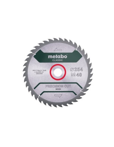 HOJA DE SIERRA 254X30 METABO 628325000 precision cut wood - classic D40 DI 20°