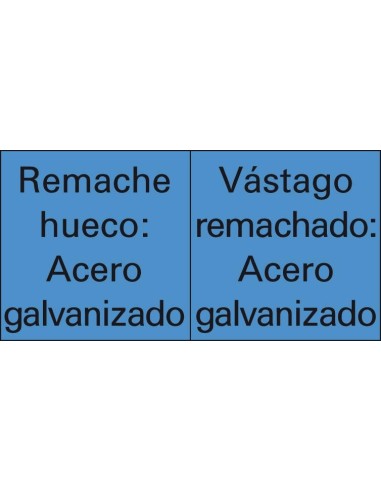 Remache ciego polivalentecabeza bombeada acero/acero 4x10mm GESIPA