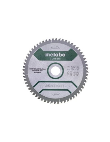 Hoja de sierra multi cut - classic, 216x30, D60 DP/DT, 5°neg. (628066000)