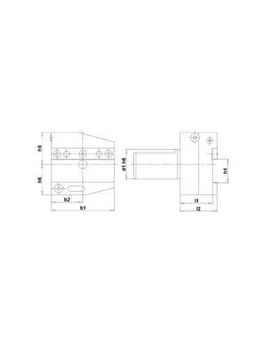Soporte tronzador VDI izda AL 40x32mm FORTIS