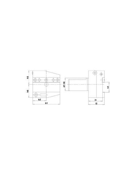 Soporte tronzador VDI izda AL 40x32mm FORTIS