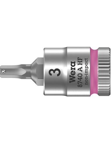 Punta para destornillador1/4 hembra hex con función retención 3x28mm Wera