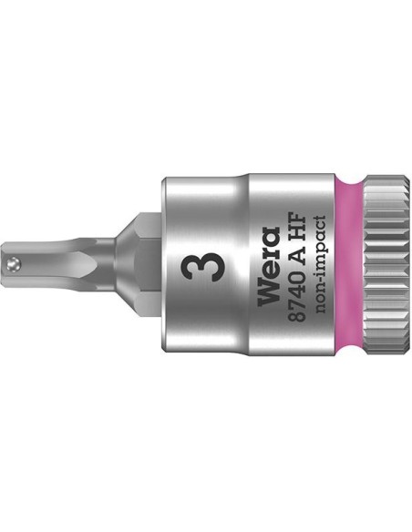 Punta para destornillador1/4 hembra hex con función retención 3x28mm Wera