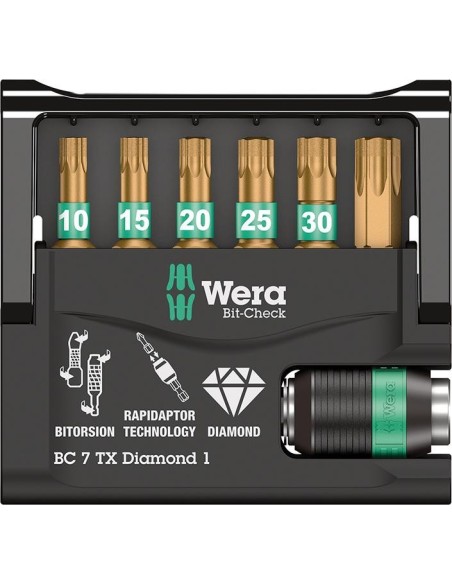 Jgo puntas Bit-Check 7 TXDiamond 1 Wera
