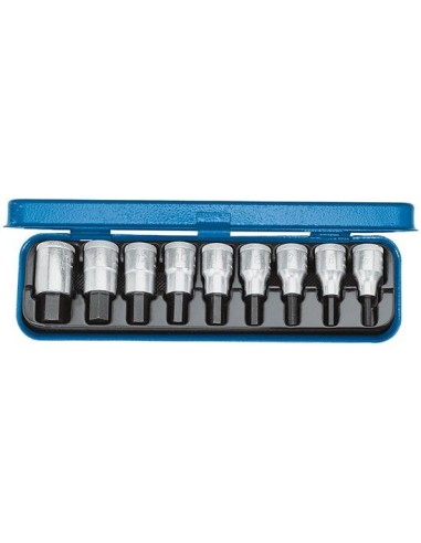 Jgo puntas destornillador1/2 hembra hex 3/16 hasta 5/8 9 pzas GEDORE