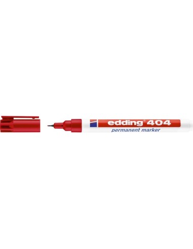 Rotulador permanente 404 anchura de trazo 0,75mm, rojo edding