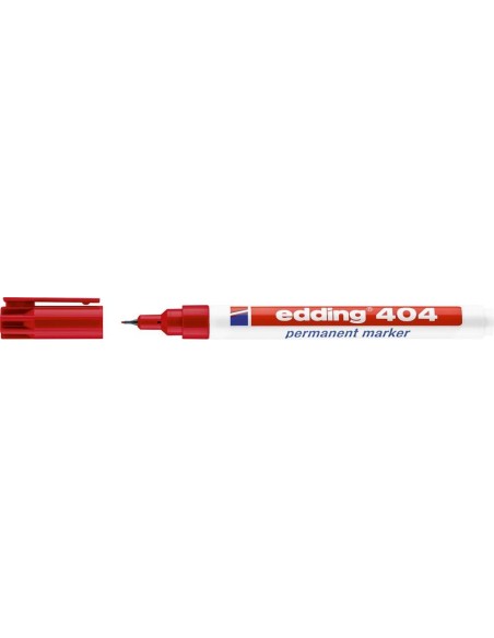 Rotulador permanente 404 anchura de trazo 0,75mm, rojo edding