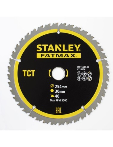Hoja TCT. ø 254x30 mm. 40 dientes. Para ingletadoras.