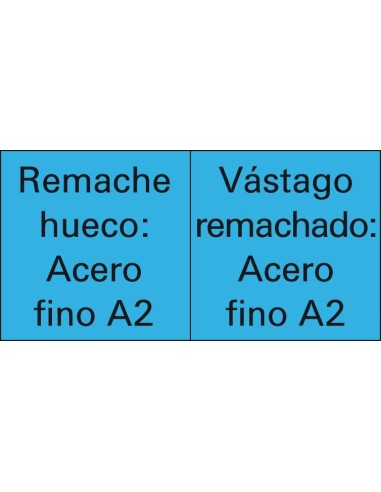 Remache ciego acero inox A2/A2 cabeza bombeada 5,0x10mm Goebel