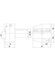 Soporte tronzador VDI dcha AR 50x32mm FORTIS 2