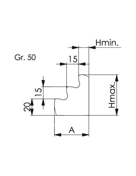 Soporte escalonado DIN6318 230/192,5-230mm AMF