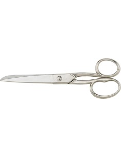 Tijeras multiuso 180mm niqueladas, 1 ojal redondo y 1 alargado KIESEL