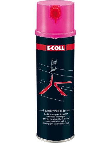 Spray trazador de obras bote spray 500ml rosa E-COLL