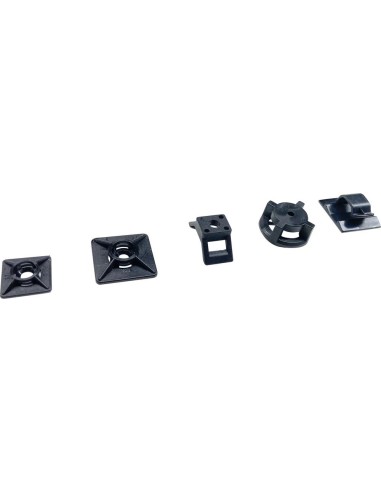 Surtido bridas p/ cables 350 piezas con base adh. SapiSelco