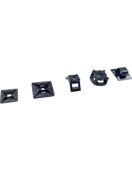 Surtido bridas p/ cables 350 piezas con base adh. SapiSelco