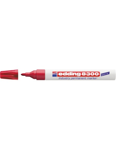Marcador permanente industrial 8300 rojo edDINg