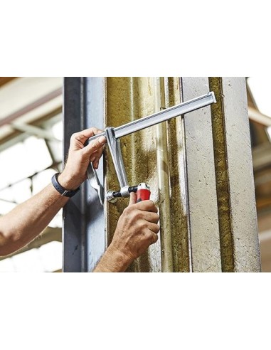 Sargento de acero integrocon mango 2 componentes 300x120mm Mango plegable Bessey