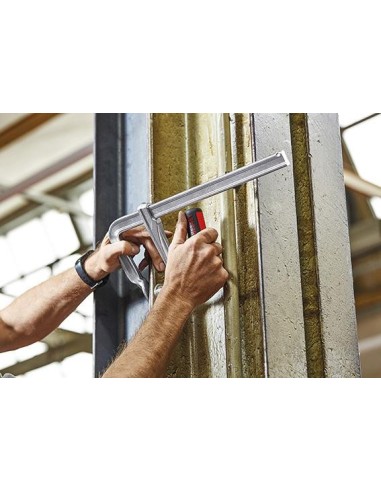 Sargento de acero integrocon mango 2 componentes 300x120mm Mango plegable Bessey