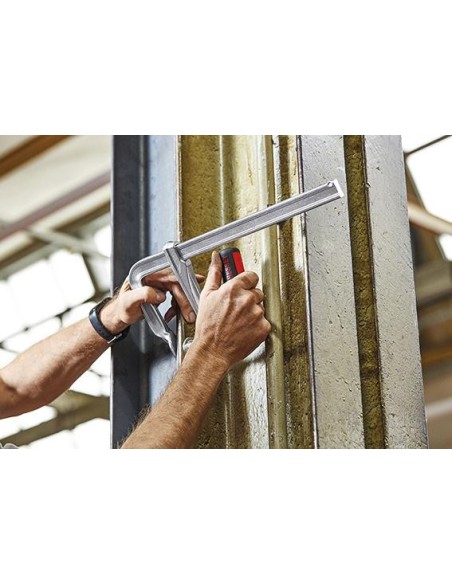 Sargento de acero integrocon mango 2 componentes 300x120mm Mango plegable Bessey