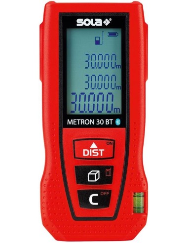 Telémetro láser METRON 30BT incluidos accesorios Sola