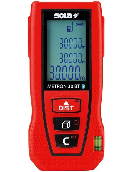 Telémetro láser METRON 30BT incluidos accesorios Sola