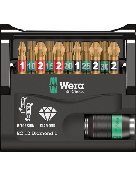 Jgo puntas Bit-Check 12 Diamond 1 Wera