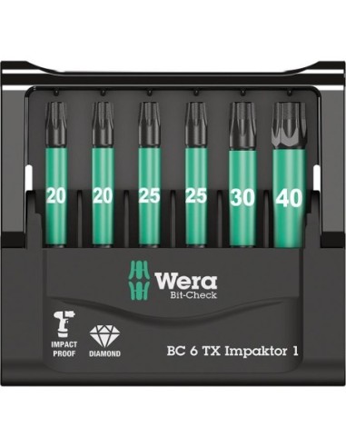 Jgo puntas Bit-Check 6 TXImpaktor 1 Wera