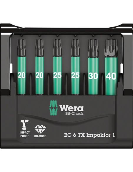 Jgo puntas Bit-Check 6 TXImpaktor 1 Wera