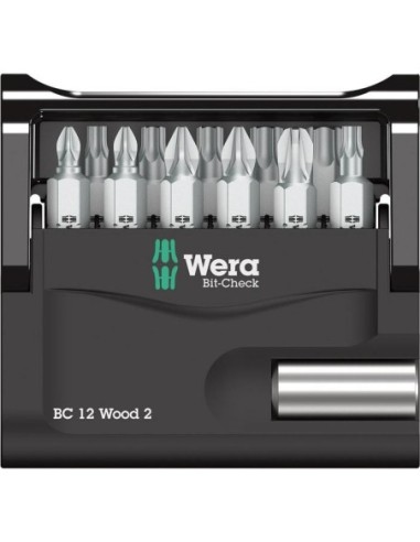 Jgo puntas Bit-Check 12 Wood 2 Wera
