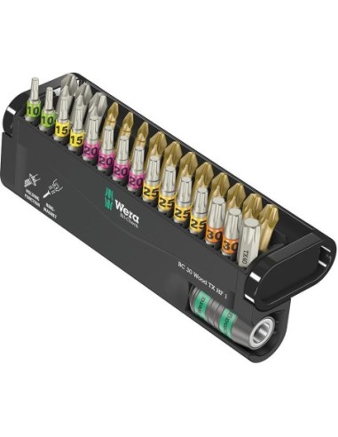 Juego de puntas 30 Wood TORX HF 1 Wera
