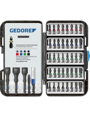 Juego de puntas 45 piezasTorsion Gedore