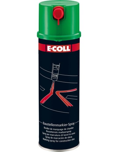 Spray trazador de obras bote spray 500ml verde E-COLL