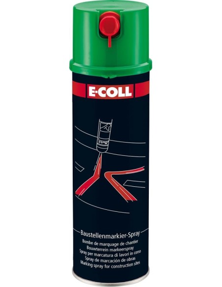 Spray trazador de obras bote spray 500ml verde E-COLL