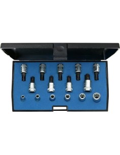 Jgo vasos 1/4 E4-E10x mmT8-40x mm 15 unidades GEDORE