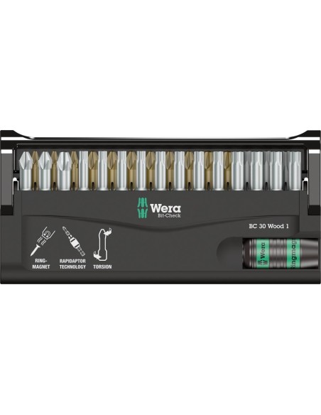 Jgo puntas Bit-Check 30 Wood 1 Wera