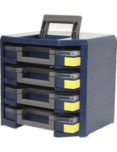 Armario de htas portátil HandyBoxxser polipro- pileno c/ 4 maletínes surtido azules raaco