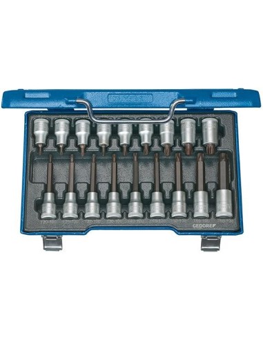Jgo puntas destornillador1/2 T20 hasta T60 18 unidades GEDORE