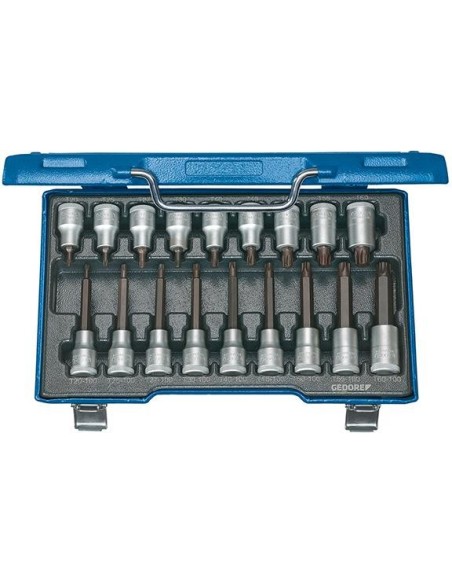 Jgo puntas destornillador1/2 T20 hasta T60 18 unidades GEDORE