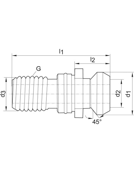 Tirantes ISO 7388II B SK40-M16 refrig. int.