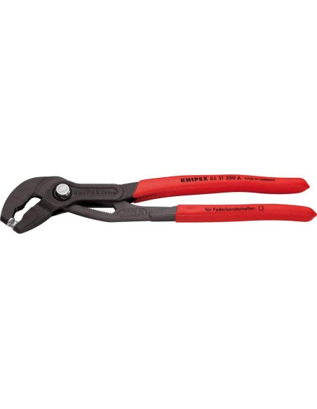Tenazas abrazadera para abrazadera resorte mango recubierto plástico 250mmKNIPEX