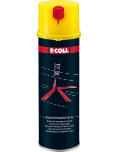 Spray trazador de obras bote spray 500ml amarilloE-COLL