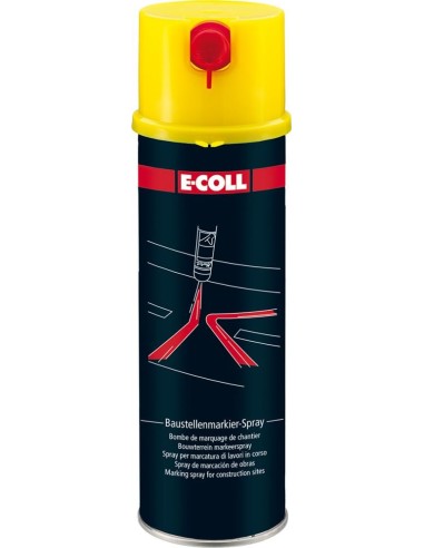 Spray trazador de obras bote spray 500ml amarilloE-COLL