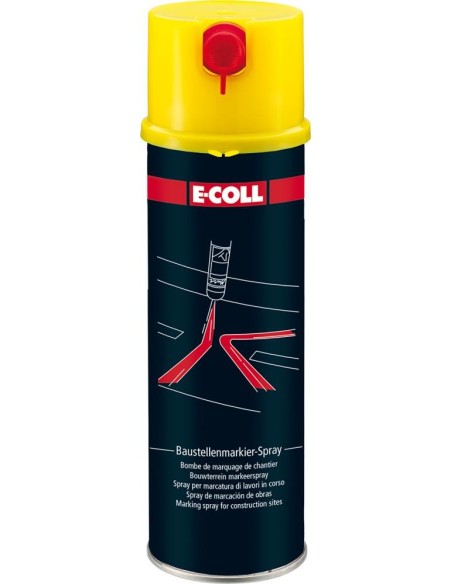 Spray trazador de obras bote spray 500ml amarilloE-COLL