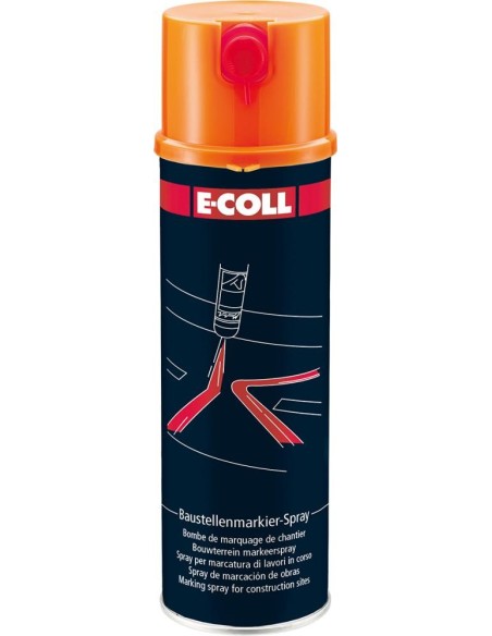 Spray trazador de obras bote spray 500ml naranja E-COLL