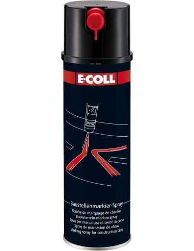Spray trazador de obras bote spray 500ml negro E-COLL