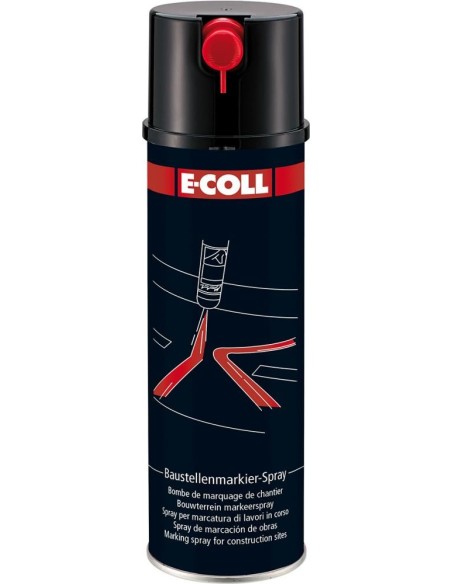 Spray trazador de obras bote spray 500ml negro E-COLL