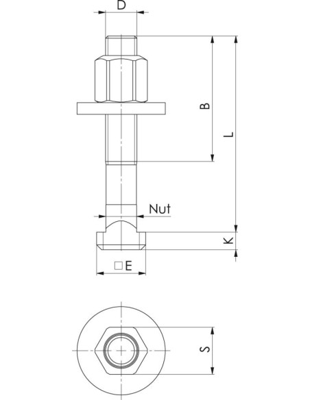 Tornillo p/ ranuras en T DIN787 M16x16x100mm completo