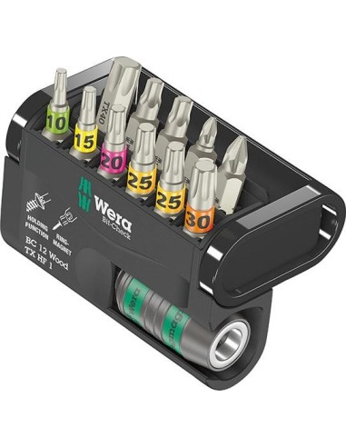 Juego puntas Bit-Check 12Wood TX HF 1 Wera